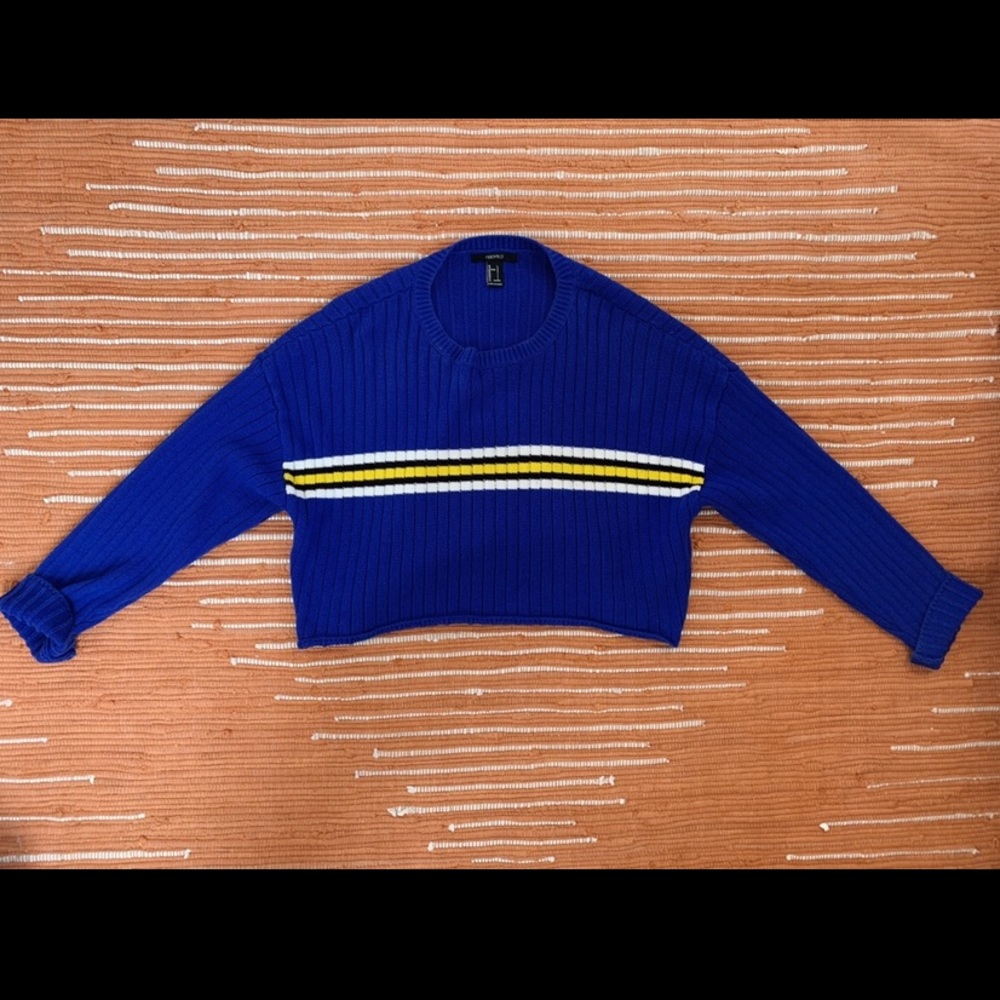 Cropped blue sweater from Forever 21